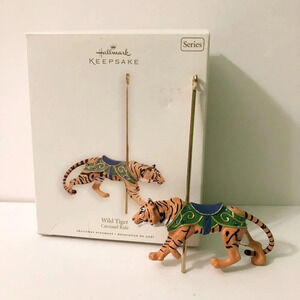 2008  Hallmark Keepsake Ornament Wild Tiger Carousel Ride Christmas